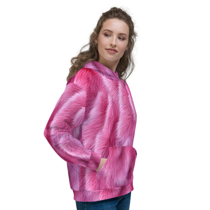 Fluffy Pink Fur Unisex Designer Hoodie
