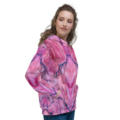 Pink Marble Unisex Designer Hoodie