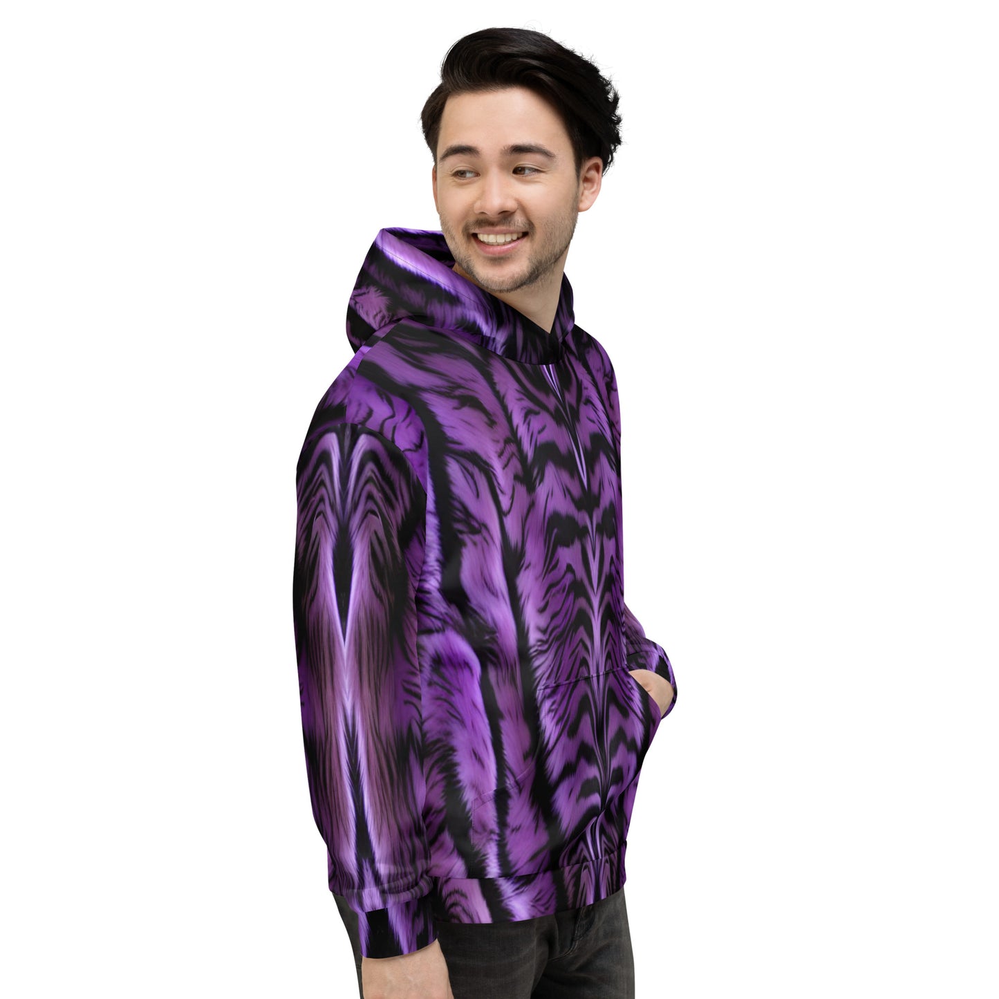 Purple Tiger Unisex Designer Hoodie