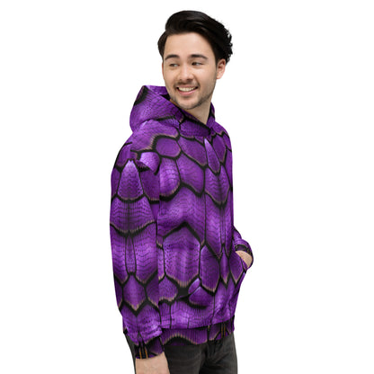 Purple Dragon Scales Custom Print Unisex Hoodie