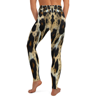 Leopard Print High Waist Yoga Leggings For Women