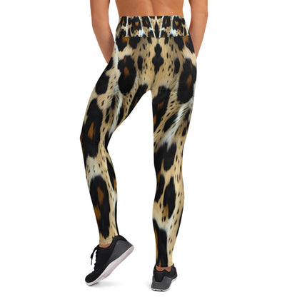 Leopard Print High Waist Yoga Leggings For Women