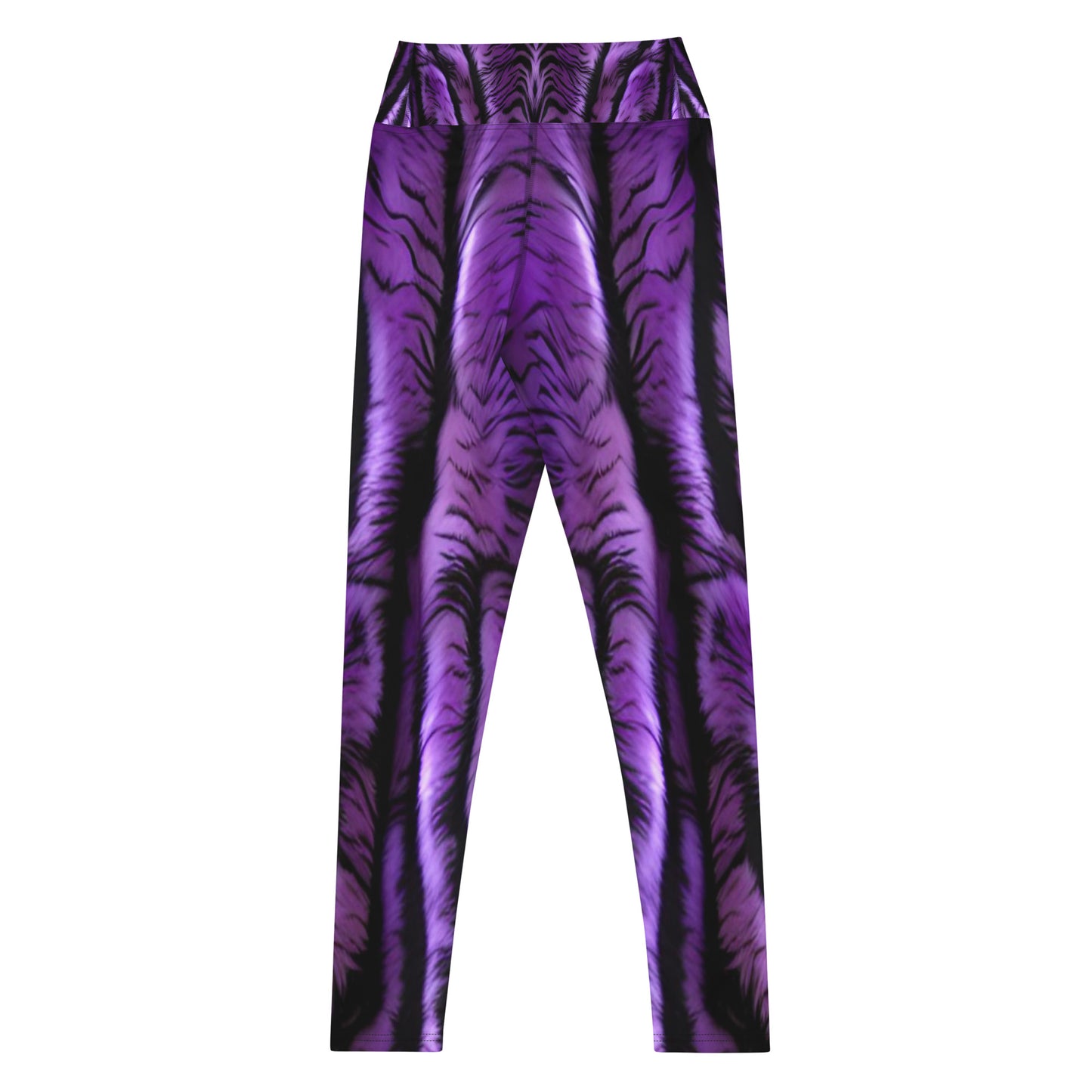 Purple Tiger Print Yoga Leggings For Women