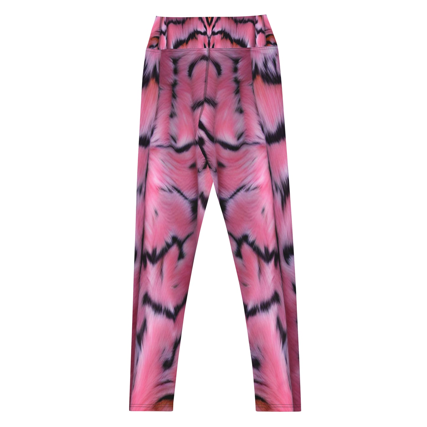 Pink Tiger Fur Printed Yoga Leggings For Women