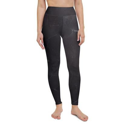 Black Slate Custom Print Yoga Leggings