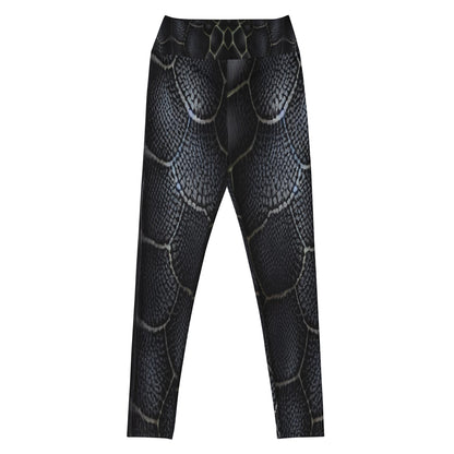 Black Mamba Snake Print Yoga Leggings For Women