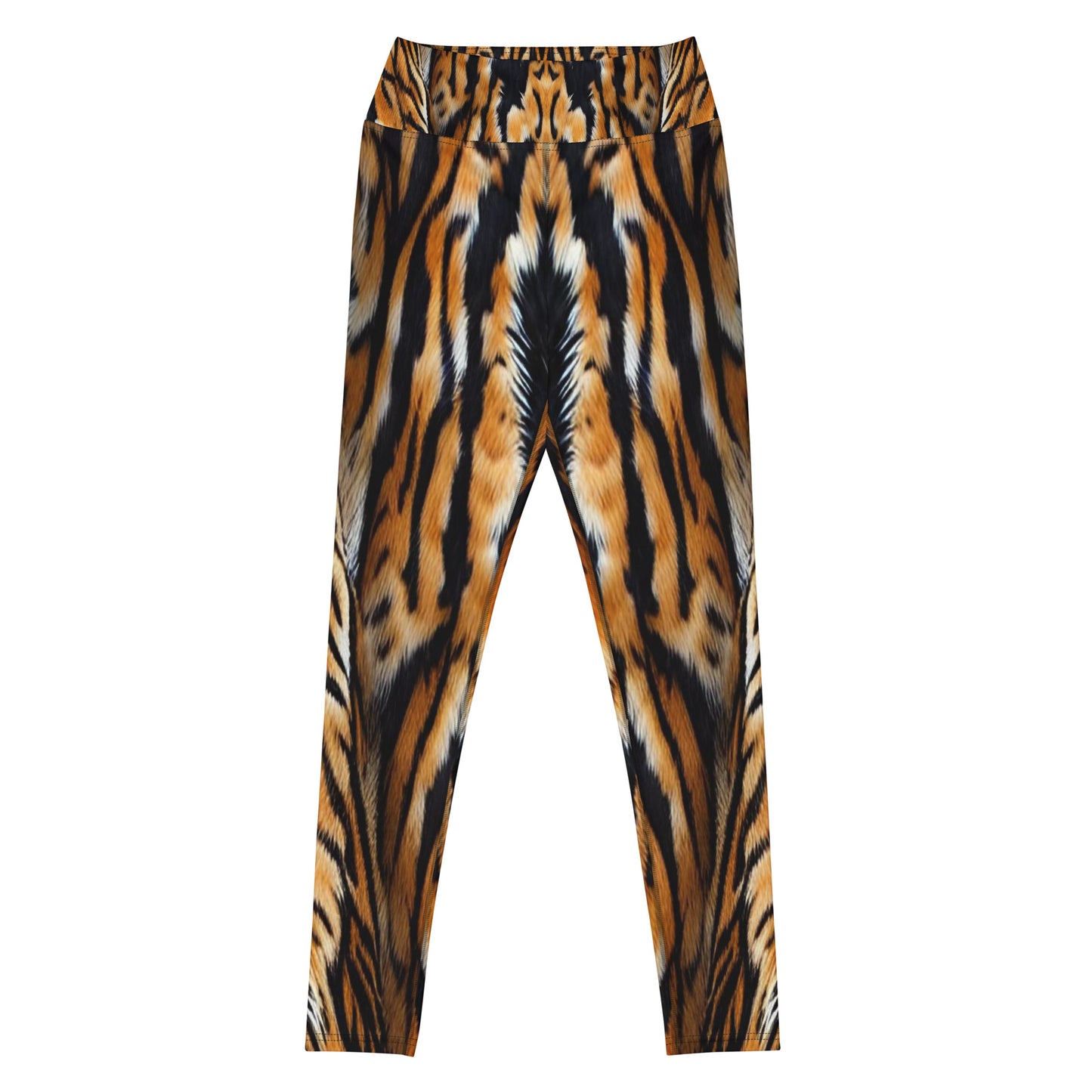 Tiger Fur Print Yoga Leggings For Women