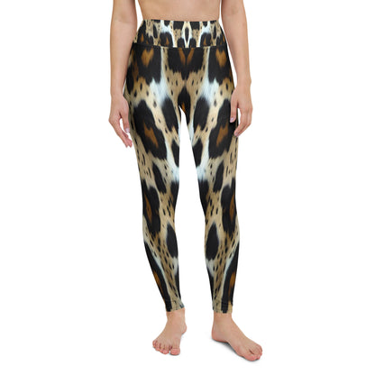 Leopard Print High Waist Yoga Leggings For Women