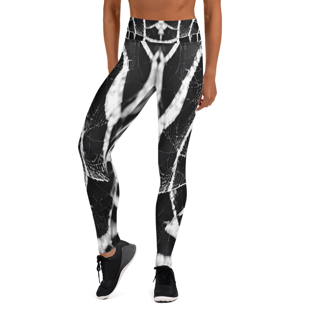 Spiderweb Printed Yoga Leggings For Women