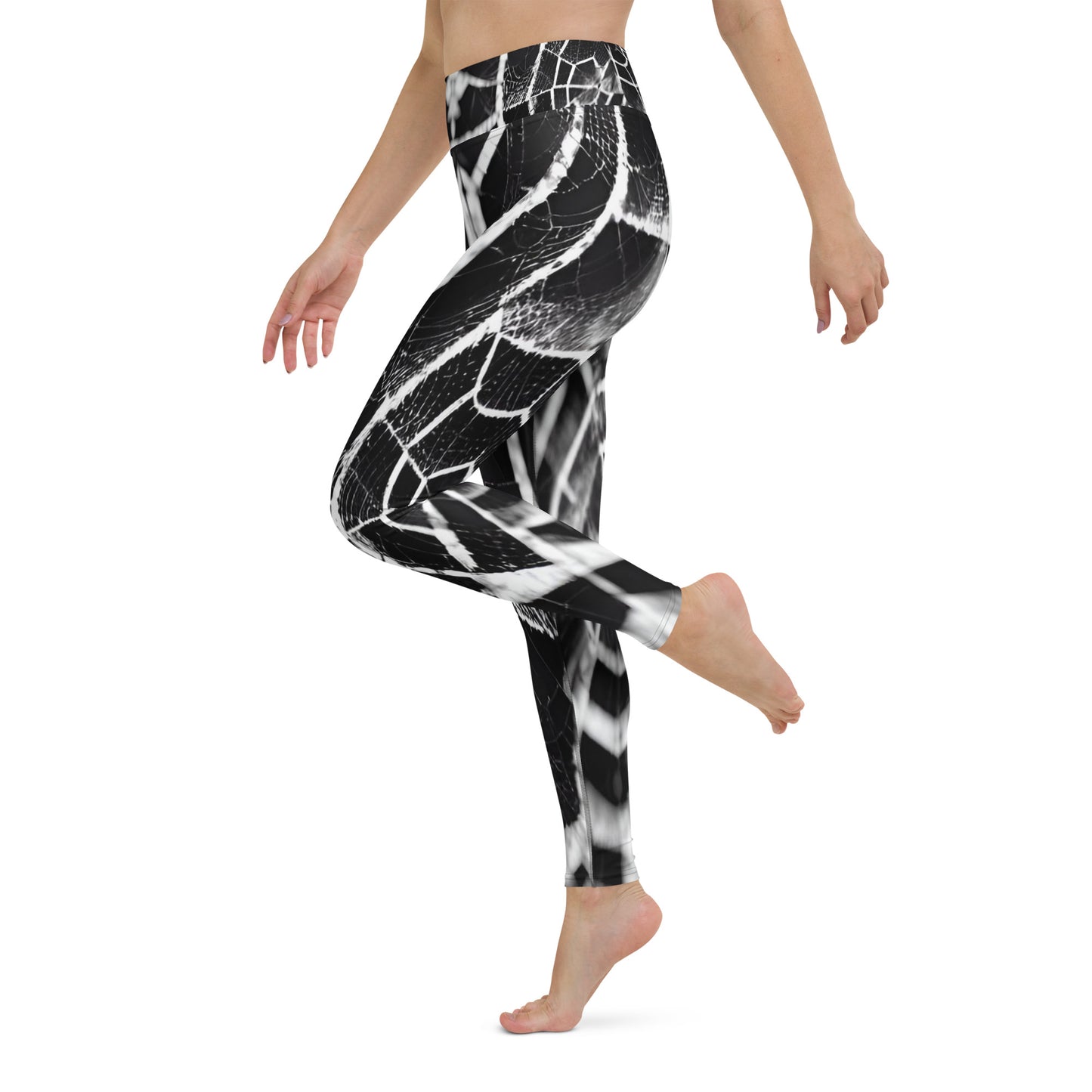 Spiderweb Printed Yoga Leggings For Women