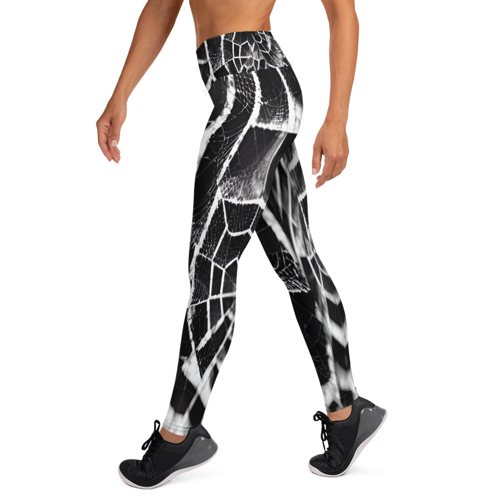 Spiderweb Printed Yoga Leggings For Women