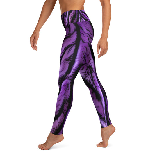 Purple Tiger Custom Print Yoga Leggings
