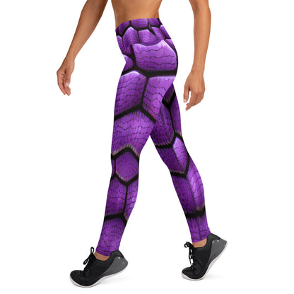 Purple Dragon Scales Custom Print Yoga Leggings