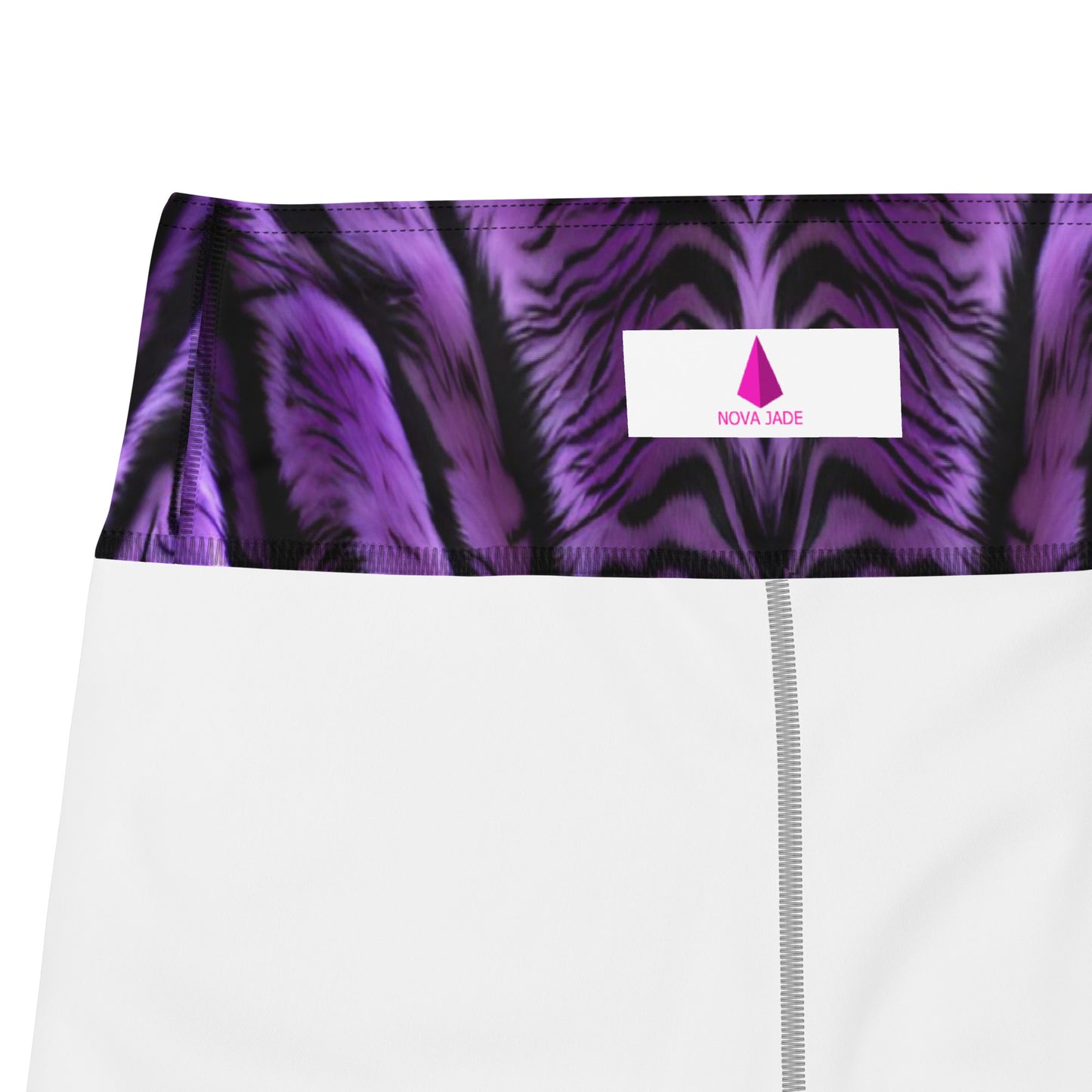 Purple Tiger Print Yoga Leggings For Women