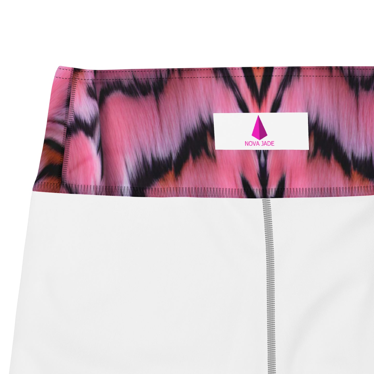 Pink Tiger Fur Printed Yoga Leggings For Women