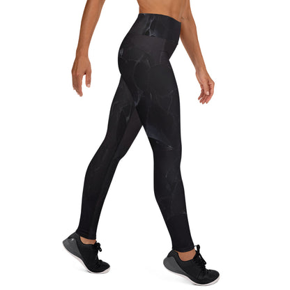 Black Slate Custom Print Yoga Leggings