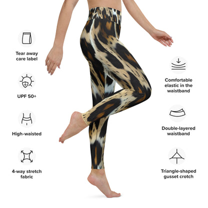 Leopard Print High Waist Yoga Leggings For Women