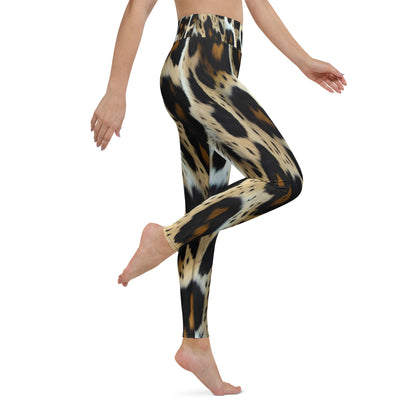 Leopard Print High Waist Yoga Leggings For Women