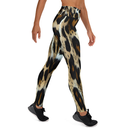 Leopard Print High Waist Yoga Leggings For Women