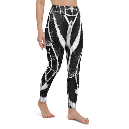 Spiderweb Printed Yoga Leggings For Women